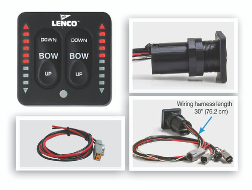 Lenco LED Integrated Indicator Switch with Pigtail for Single Actuator Systems - 15170-001