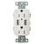 Hubbell Usb15a5w White Outlet Dual 15 Amp 125v 2-pole And Dual 5 Amp 5v USB Ports - USB15A5W