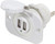 Blue Sea Dual Usb 2.1a Charger Port 12/24vdc Socket Mount, White - 1016200-BSS