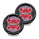 RIGID Industries 360-Series 4" LED Off-Road Fog Light Drive Beam w/Red Backlight - Black Housing - 36114