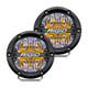 RIGID Industries 360-Series 4" LED Off-Road Fog Light Drive Beam w/Amber Backlight - Black Housing - 36118