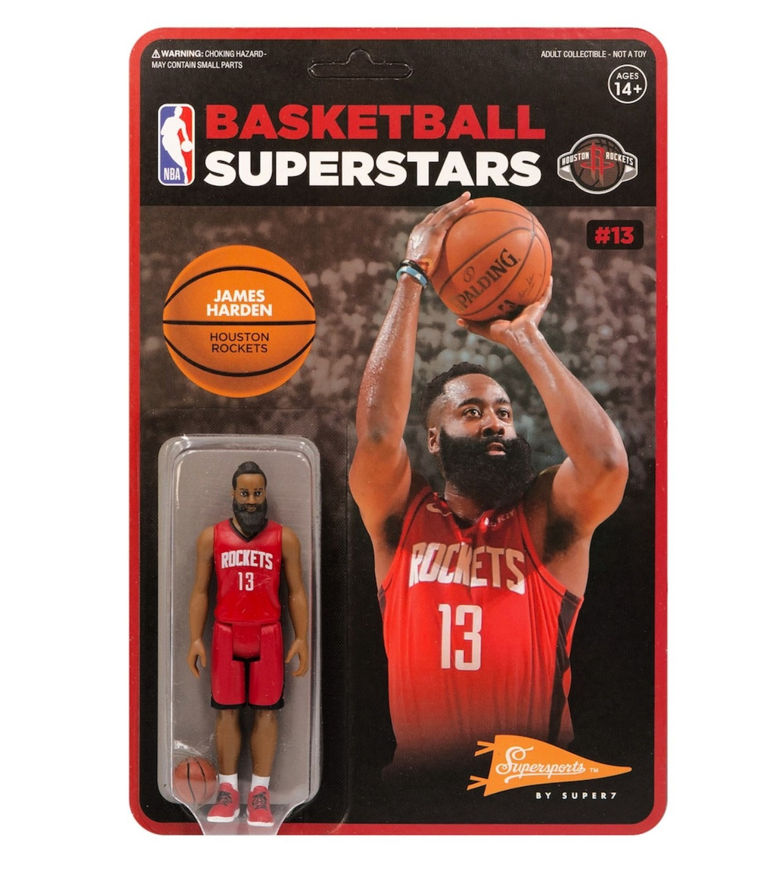 Super7 Reaction NBA Supersports James Harden figure 06009 - Toysheik