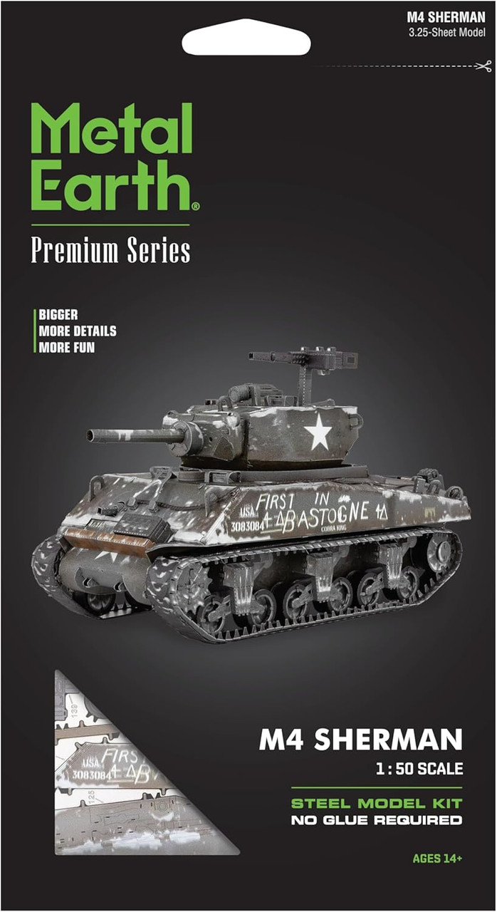 Metal Earth Premium Series M4 Sherman 3D Metal Model + Tweezer 20247 ...