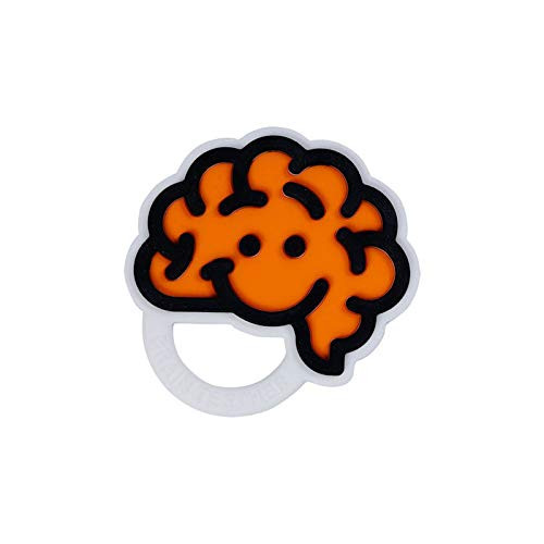 Fat Brain Silicone Brain Teether Orange 24480