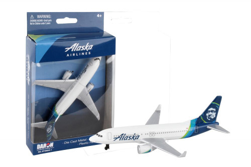 Daron Alaska Airlines Plane Die Cast Metal Toy 39945