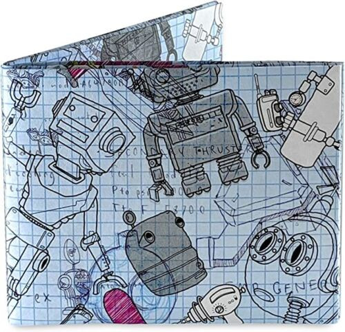 Mighty Wallet Ultra Thin Strong Tyvek Wallet Dynomighty - Robots 16248