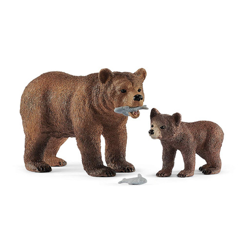 Wild Life 42473 Grizzly Bear Mother with Cub Schleich 72369