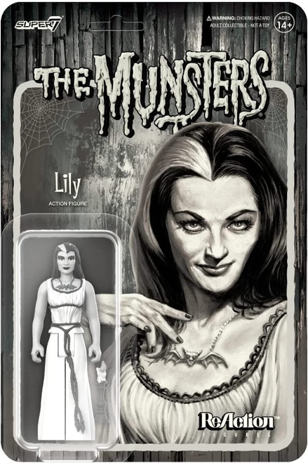 Reaction Lily Munster Greyscale figure Super7 25505