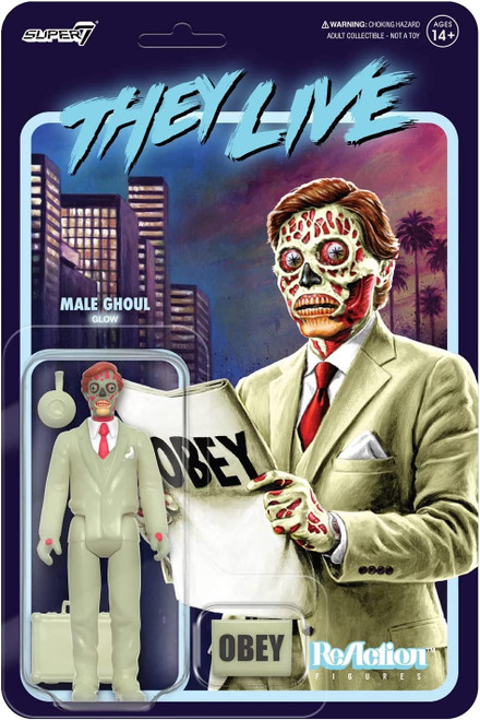 Reaction They Live Male Ghoul (Glow) figure Super7 25567