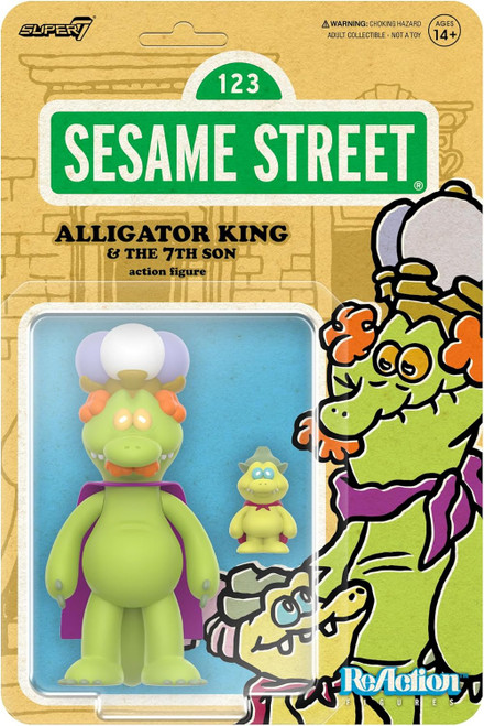 Reaction Sesame Street Alligator King toy figure Super7 99520