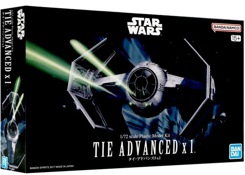 Star Wars Plastic Model Kits Darth Vader's TIE Advanced X 1 1:72 Bandai 61463 Star Wars Plastic Model Kits Darth Vader's TIE Advanced X 1 1:72 Bandai 61463
