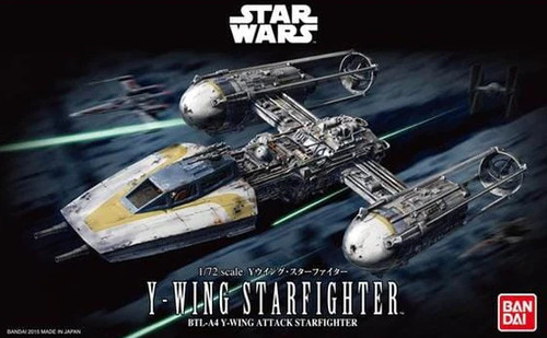 Star Wars Y-Wing Fighter 1:72 Scale Model Kit Bandai 38458