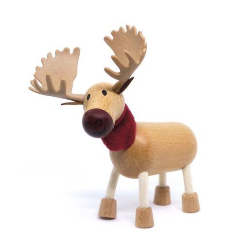 Anamalz Roaming Mountains Moose Wooden Animal Toy 17608