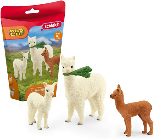 Farm World 42544 Alpaca Playset with Mother and Baby toy figures Schleich 70556