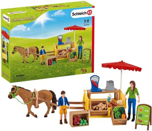 Farm World Sunny Day Mobile Farm Stand Toy Playset 42528 Schleich 72949