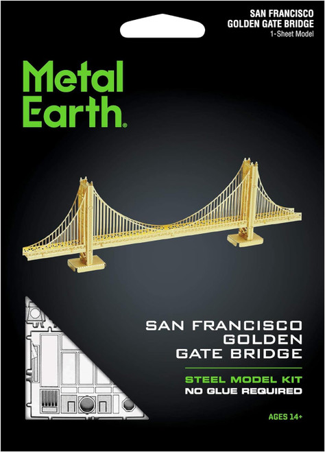 Metal Earth Golden Gate Bridge Rare Ver 3D Metal  Model + Tweezer  013016