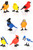Mini Garden Birds Collection Set of 8 Soft Vinyl Birds Accoutrements 30843