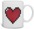 Pixel Heart Morph Mug Gift Item Kikkerland 55278