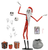 Nightmare Before Christmas Ultimate Santa Jack Toy Action Figure REPAIRED READ
