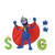 Sesame Street s4 Ultimate Super Grover figure NECA 86247