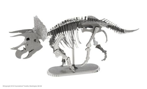 Metal Earth Triceratops Skeleton 3D Metal Model + Tweezers 11012