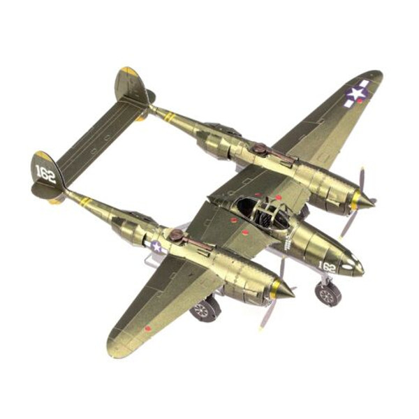 Metal Earth Premium P-38 Lightning 3D Laser Cut Model + Tweezers 14365