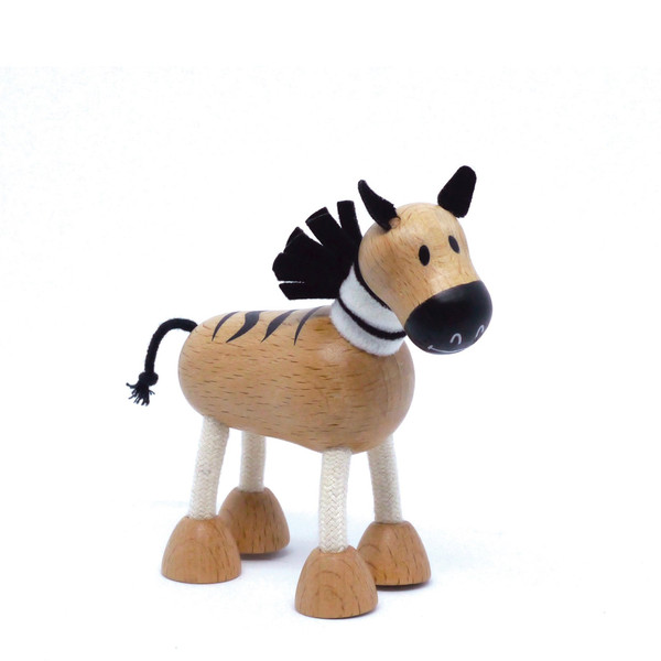 Anamalz Zebra Wooden Animal Toy 17851