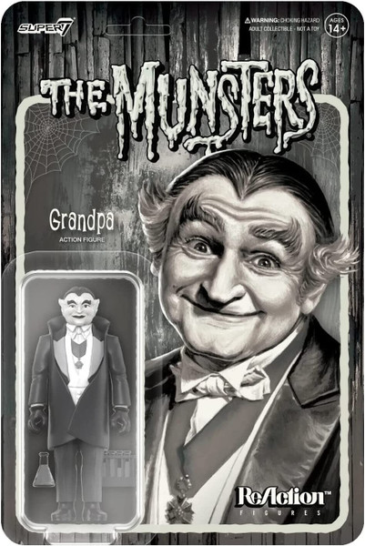 Reaction The Munsters Grandpa (Greyscale) figure Super 7 25512