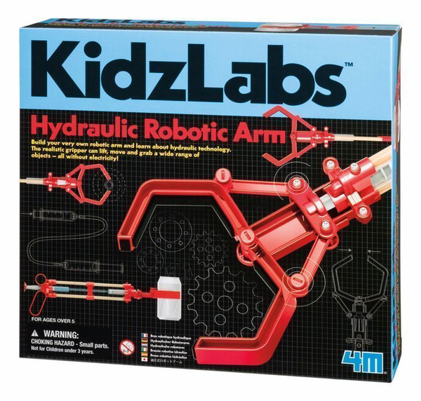 KidzLabs Hydraulic Robotic Arm Science Kit 4M 64625