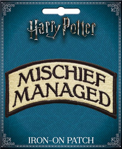 Harry Potter Iron-On Patch Mischief Managed Ata-Boy 10465