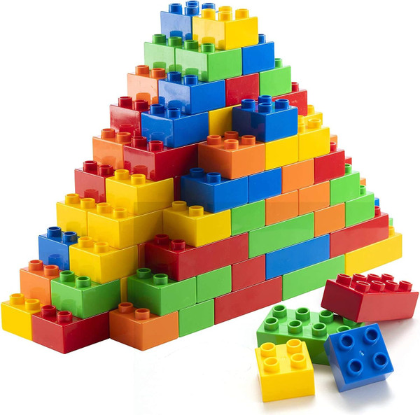 Duplo Compatible Blocks for Toddlers - 100 pieces Lego Compatible