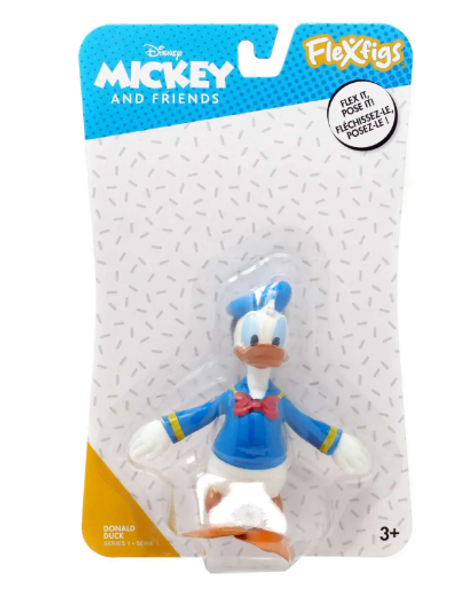 FleXfigs Disney Mickey Friends Donald Duck bendable toy figure NJ Croce 50576