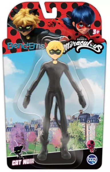 Bend-Ems Miraculous Cat Noir bendable toy figure NJ Croce 50484