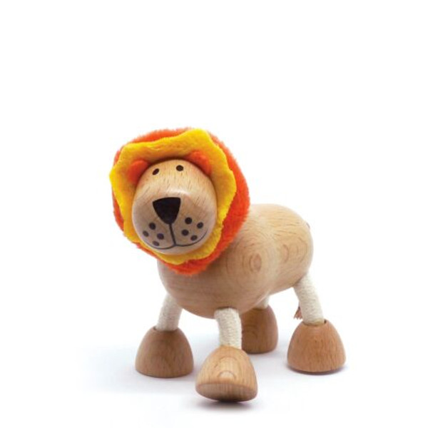 Anamalz Roaming Mountains Lion Wooden Animal Toy 17585