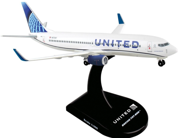 Postage Stamp United 737-800 Plane Die Cast Metal Toy Daron 25051