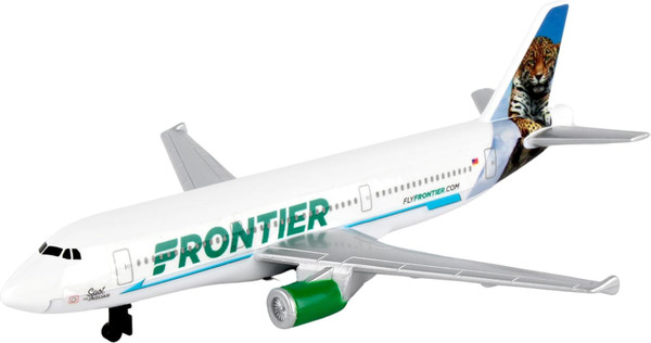 Single Plane Frontier Airlines Die Cast Metal Toy Daron 75943