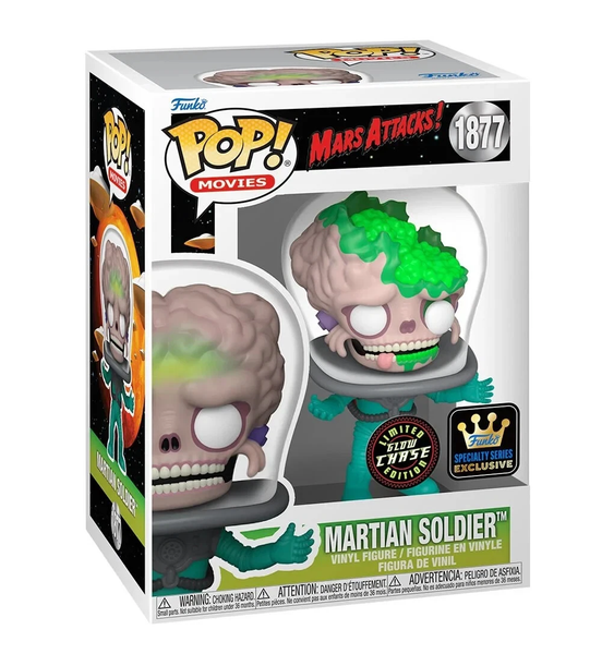 Pop Movies Mars Attacks 1877 Martian Soldier Specialty CHASE Figure Funko 44628
