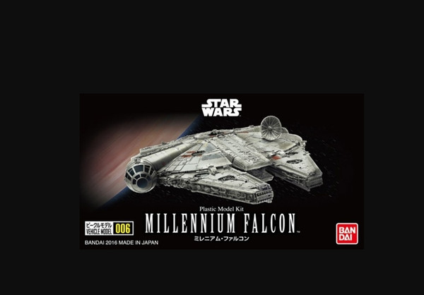 Star Wars Vehicle Model Kit 006 Scale 1:350 Millennium Falcon Bandai 41090