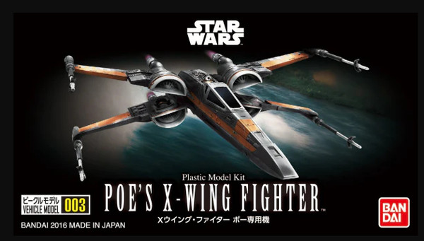 Star Wars 03 Poes X-Wing Fighter Palm Scale Model Bandai 63993