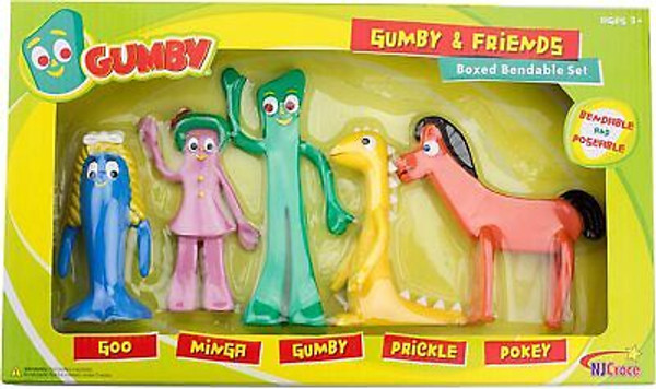 Gumby & Friends Bendable Boxed Set 5 Piece NJ Croce 011154