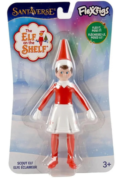 Flexfigs Elf on the Shelf Scout Elf Girl Blue Eyes bendable figure 89248