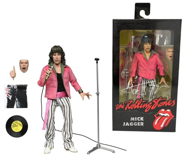 The Rolling Stones Mick Jagger (1975) 8” Clothed Action Figure NECA 07756