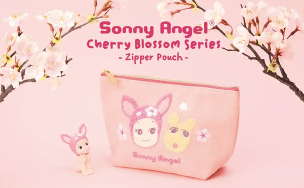 Sonny Angel Cherry Blossom Zipper Pouch 59649