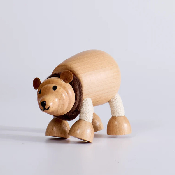 Anamalz Roaming Mountains Brown Bear Wooden Toy 17356