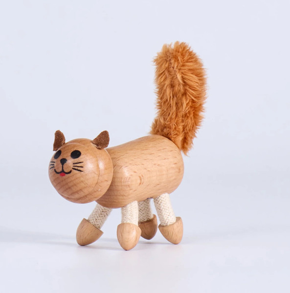 Anamalz Barnfields Cat Wooden Animal Toy 17721