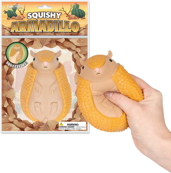 Archie McPhee Squishy Armadillo sensory fidget toy figure Accoutrements 30904