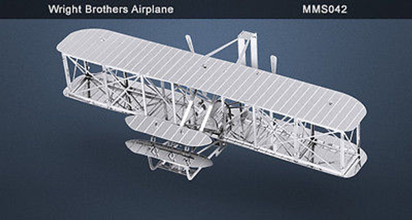 Metal Earth Wright Bothers Airplane 3D Metal Model + Tweezer 010428