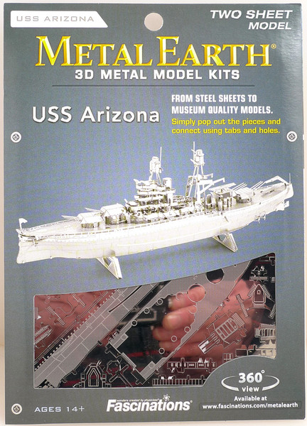 Metal Earth USS Arizona 3D Metal Model + Tweezers 10978