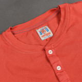 Berry On The Drums - Tubular Long Sleeve Henley - Coral