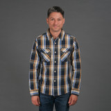 UES Heavy Selvedge Flannel - Navy/Mustard Check